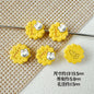 Disc Metal Beads 13mm Baking Painted Rabbit and Flower Alloy 10pcs 11