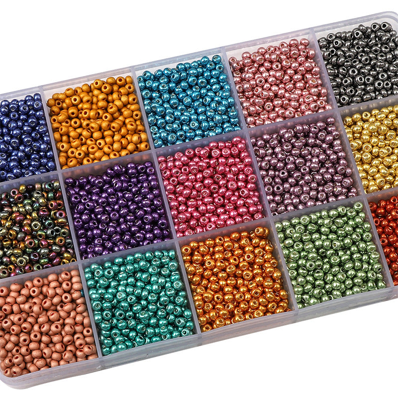 Metallic Seed Glass Beads 2mm Premium Colorful Shimmering 3000pcs 5