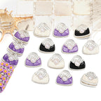 Handbag Metal Beads 18mm Double-Sided Pearl Enamel Finish 10pcs 4