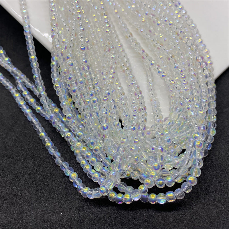 Faceted Transparent Glass Beads 8mm Clear Iridescent 480pcs 10 Strands 2