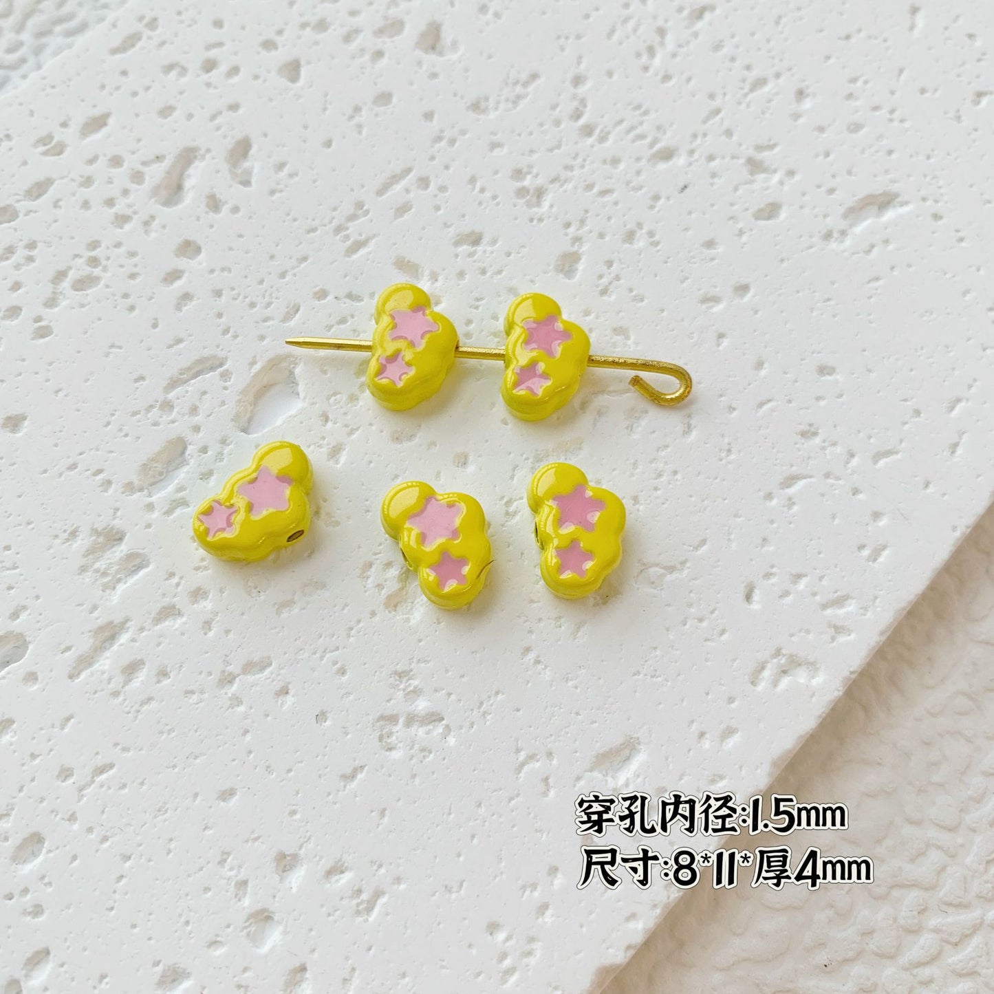 Painted Cute Character Plate Series Metal Beads Bulk 20pcs 17