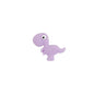 Silicone Focal Beads Dinosaur Side Profile 10pcs 4