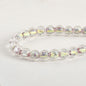 Lampwork Glass Beads Iridescent Silver Foil Filled 10mm 10pcs 12