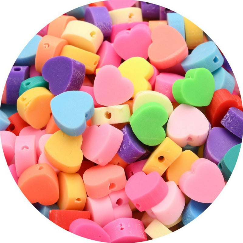 Flat Clay Beads 10mm Color Fruit Cartoon Mixed Design 1000pcs 22