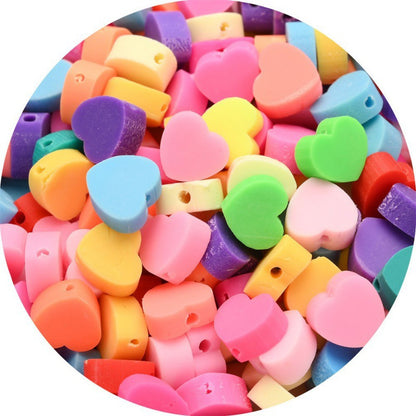 Flat Clay Beads 10mm Color Fruit Cartoon Mixed Design 1000pcs 22