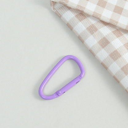 Metal D Shaped Spring Trigger Key Rings 46mm Colorful Painted 20pcs 19