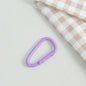 Metal D Shaped Spring Trigger Key Rings 46mm Colorful Painted 20pcs 19