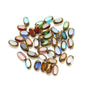 Electroplated Frosted Glass Beads 4mm x 6mm Metallic Edged 96pcs 5