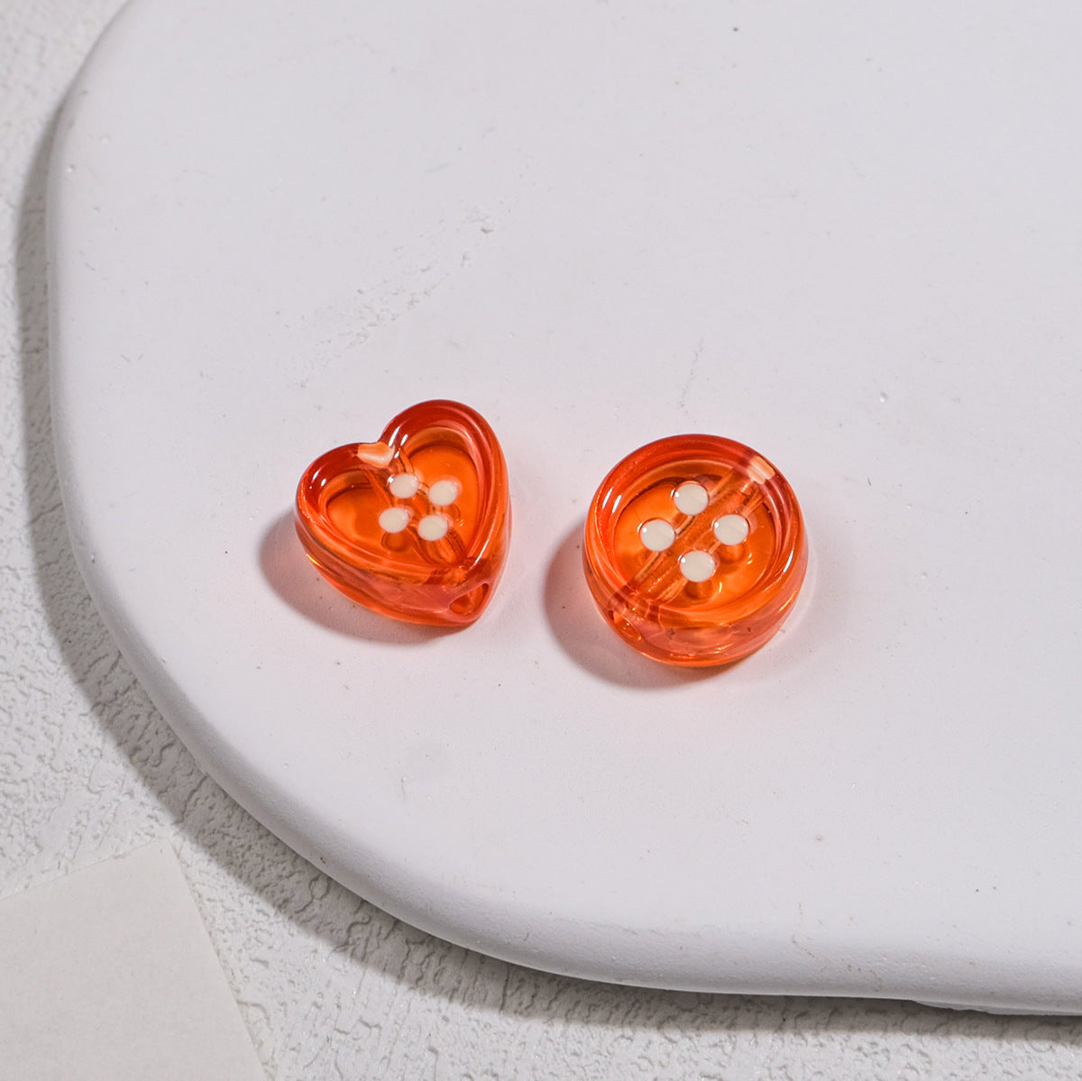 Clear Round and Heart Acrylic Beads 12mm Translucent Pastel Mixed Colors 50pcs 16