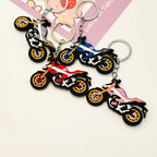 PVC Motorcycle Keychain Trendy Vibrant Colors Urban Style 4