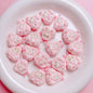 Kawaii Resin Beads 25mm Creamy Color UV Plating 5pcs 10