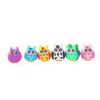 Owl Clay Beads 10mm Colorful Geometric Polymer 200pcs 5