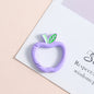 Zinc Alloy Apple Shape Trigger Spring Key Rings 3cm 6pcs 15