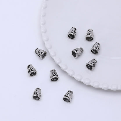 Hollow Tassel Cone CCB Plastic Beads 15x10mm Silver 500pcs 7