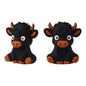 Silicone 3D Focal Beads Highland Cow Textured Fur Playful Expression 20pcs 7