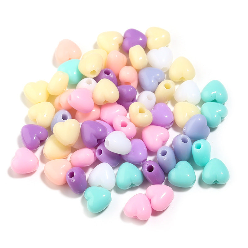 Macaron Acrylic Beads Mixed Shapes Pastel Colors 100pcs 26