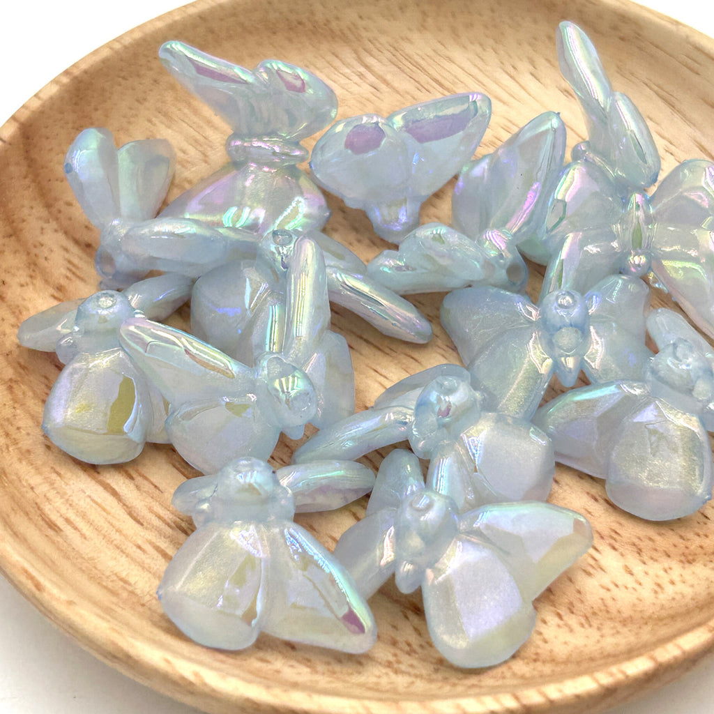 Glow Butterfly Acrylic Beads 21mm Stereo Glow in the Dark 10pcs 2