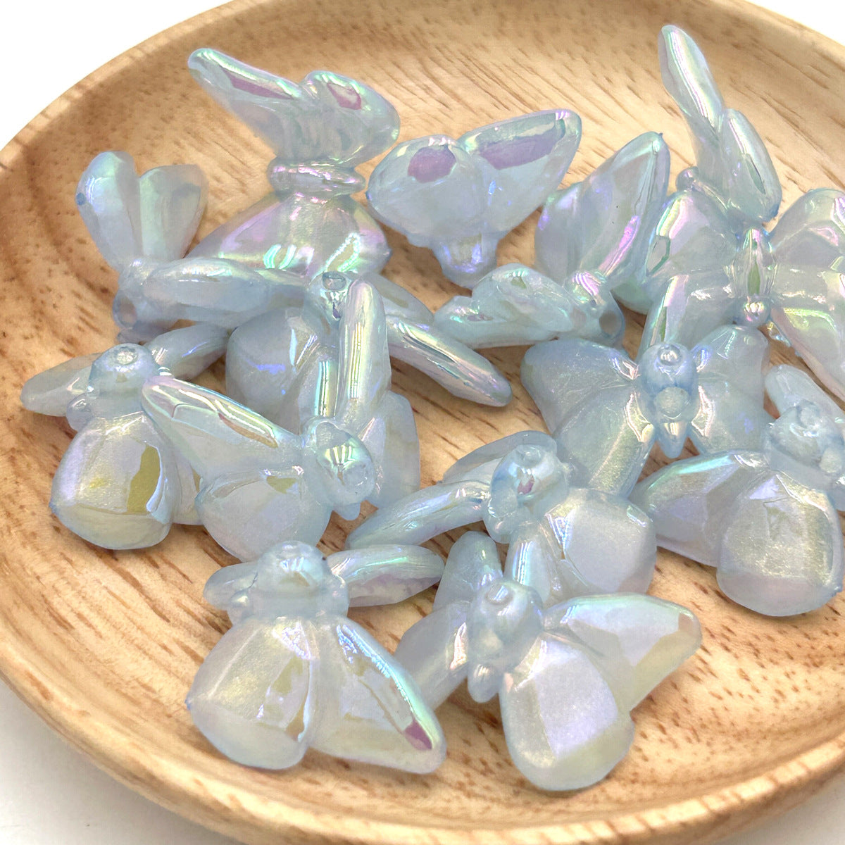Glow Butterfly Acrylic Beads 21mm Stereo Glow in the Dark 10pcs 2