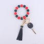 Tassel Silicone Bead Wristlet Keychain with Shiny Spacer Beads 8