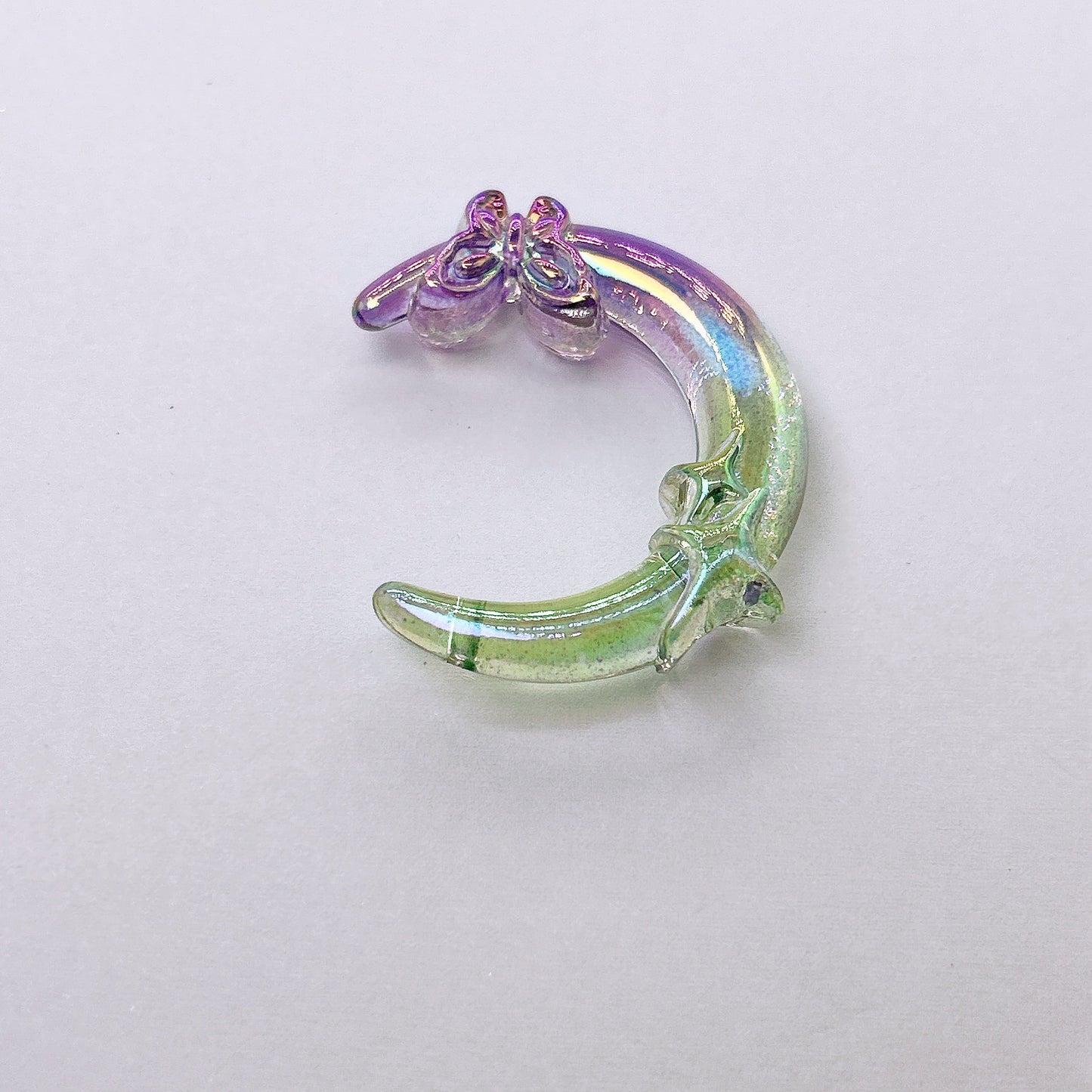 Transparent Glitter Gradient Butterfly Moon Acrylic Beads 42mm 50pcs 4