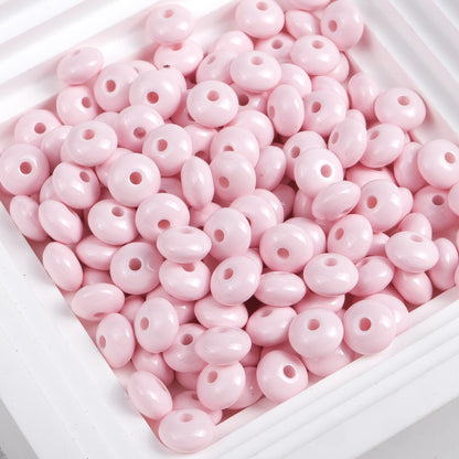Acrylic Donut Spacer Beads 8mm Baking Colored Painted 100pcs 6