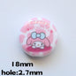 Disc Acrylic Beads 18mm Sanri Figures Pastel Mixed 20pcs 10