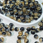 Crackle Round Glass Beads 10mm Bright Multicolor 50pcs 28