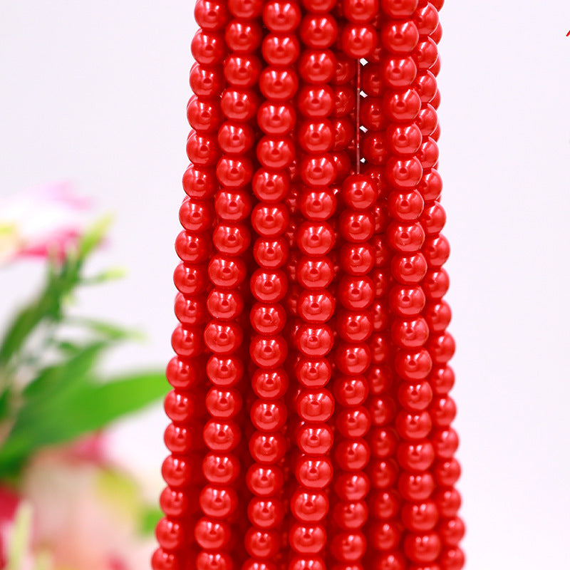Pearl Glass Beads 8mm Imitation Lustrous Pastel Mixed 1000pcs 13