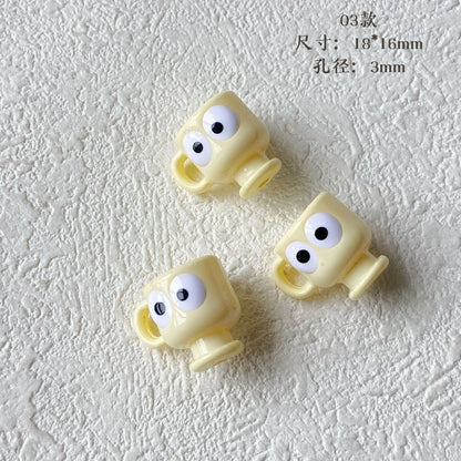 Personification Cup Acrylic Beads 18mm Enamel Glossy 6pcs 5