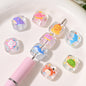 Clear Marine Creature Square Acrylic Beads 15mm Printed 10pcs
