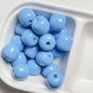 Painted Chubby Acrylic Beads 16mm Glossy Bright Colors 10pcs 15