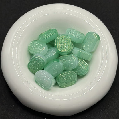 Imitation Jade Czech Glass Beads 13x18mm Pastel Colors 100pcs 11