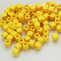 Square Acrylic Beads 7mm Large Hole Chunky Mixed Colors 100pcs 11