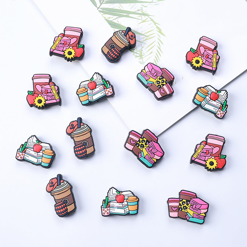 Silicone Focal Beads Coffee Sunflower Holding Coffee Cup 20pcs 2