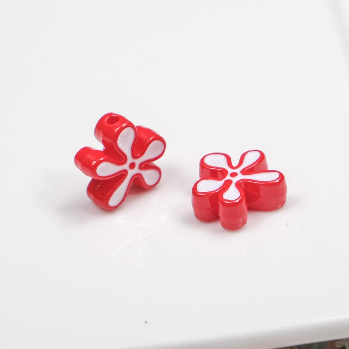 Irregular Sponge Flower Acrylic Beads 14mm Glossy Colorful 50pcs 16