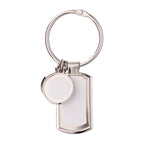 Metal Blank Sublimation Keychain Polished Silver Alloy Smooth Shape 4