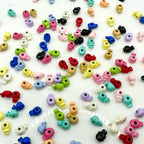 Whale Metal Beads 8mm Baking Painted Colorful 50pcs 2