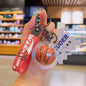 Soft Rubber Basketball Keychain Creative Street Style Sports Charm 6
