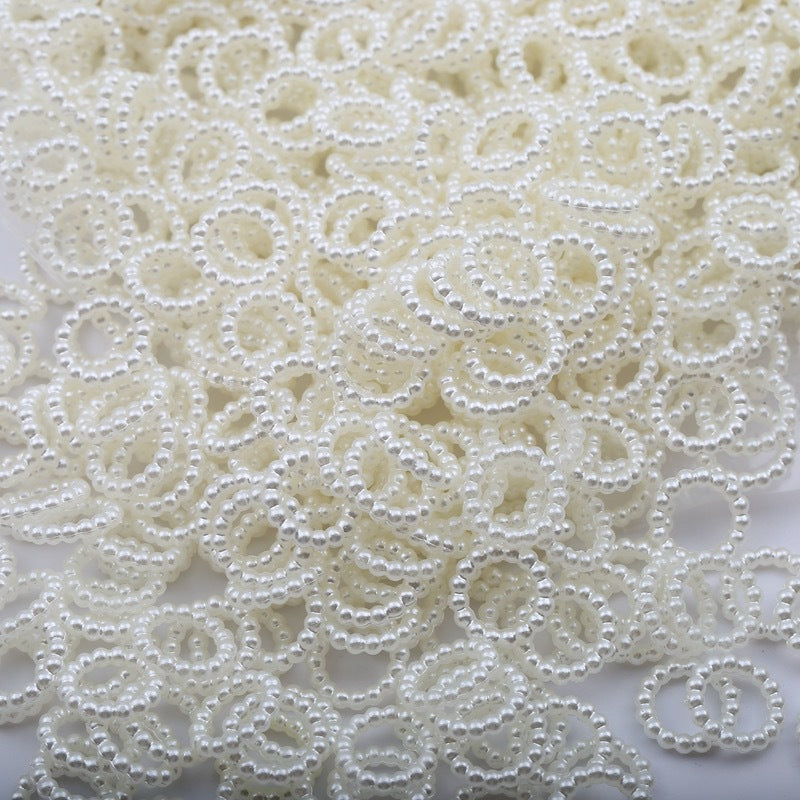 Acrylic Circle Spacer Beads 10mm Imitation Pearl 200pcs