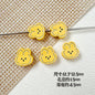 Rabbit and Bear Painted Metal Beads Glossy Finish Bulk 10pcs 11