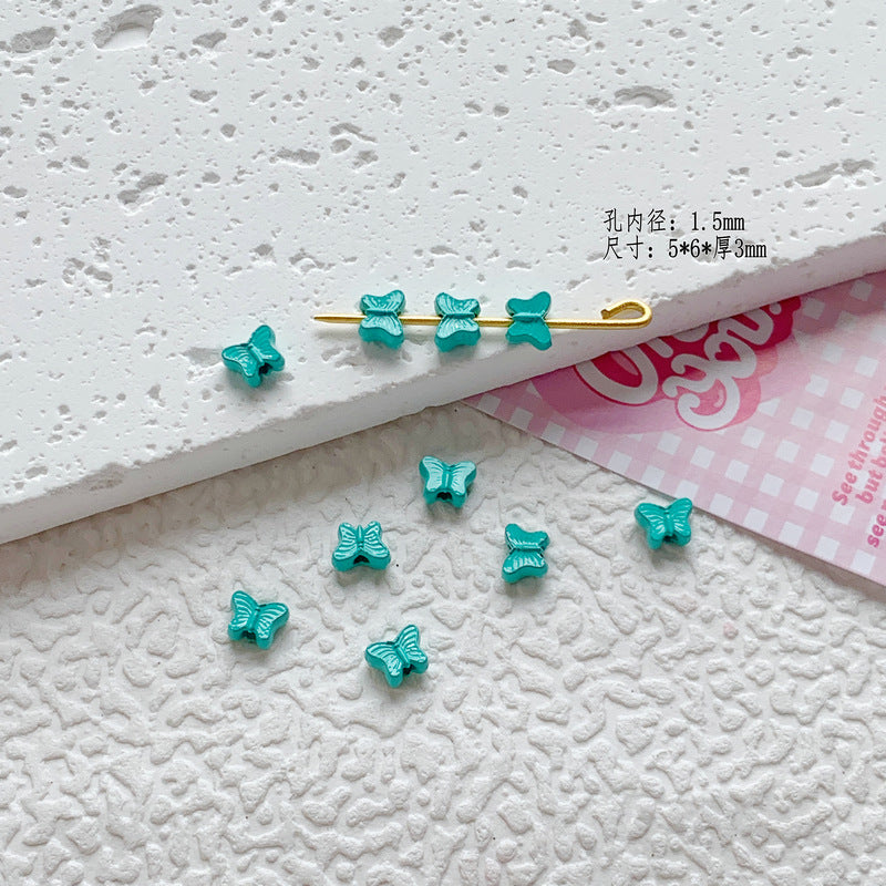 Star Butterfly Metal Beads 5mm Candy Colored Baked Painted 20pcs 9
