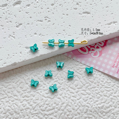 Star Butterfly Metal Beads 5mm Candy Colored Baked Painted 20pcs 9