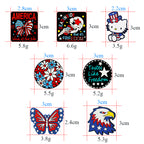 Silicone Focal Beads Independence Day Patriotic Icons 20pcs 2