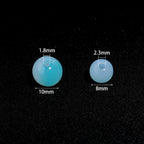 Dual Color Gradient Round Acrylic Beads 8-10mm Imitation Jade 100pcs 4