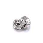Stainless Steel Rhinestone Spacer Beads 8mm Color Retaining 50pcs 6
