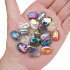 Electroplated Irregular Stone Glass Beads 11x15mm Multicolor 40pcs 4