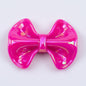 Plated Fat Bow Acrylic Beads 24mm Solid Glossy Color 100pcs 7