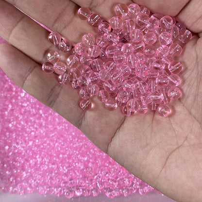 Transparent Round Glass Beads 6mm Crystal Clear Colors 100pcs 10