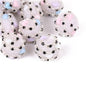 Embellished Bubblegum Beads 16mm Heart Embedded Rhinestone 10pcs 7