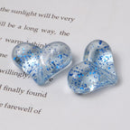 Transparent Glitter Powder Filled Heart Acrylic Beads 22mm 100pcs 4